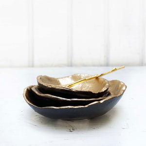 Gold Condiment Dishes-Set/3