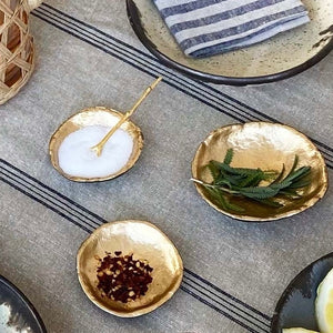 Gold Condiment Dishes-Set/3