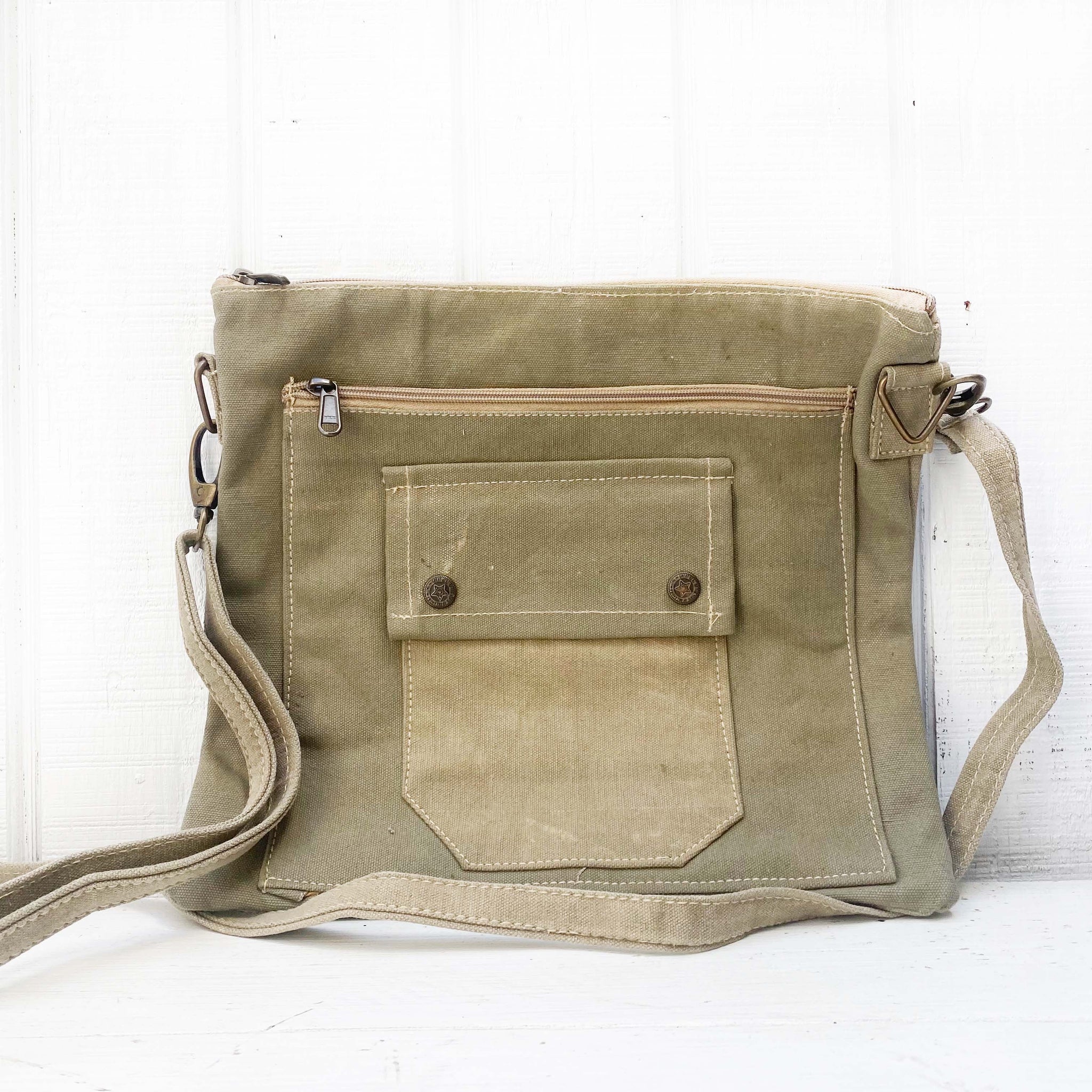 1950's era Military Canvas Tote Bag