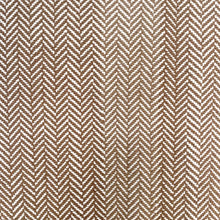 Load image into Gallery viewer, brown and cream herringbone patterned cotton rug