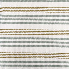 Load image into Gallery viewer, cream green and dark gold striped cotton rug