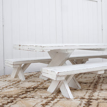Load image into Gallery viewer, white painted kids picnic table and bench set
