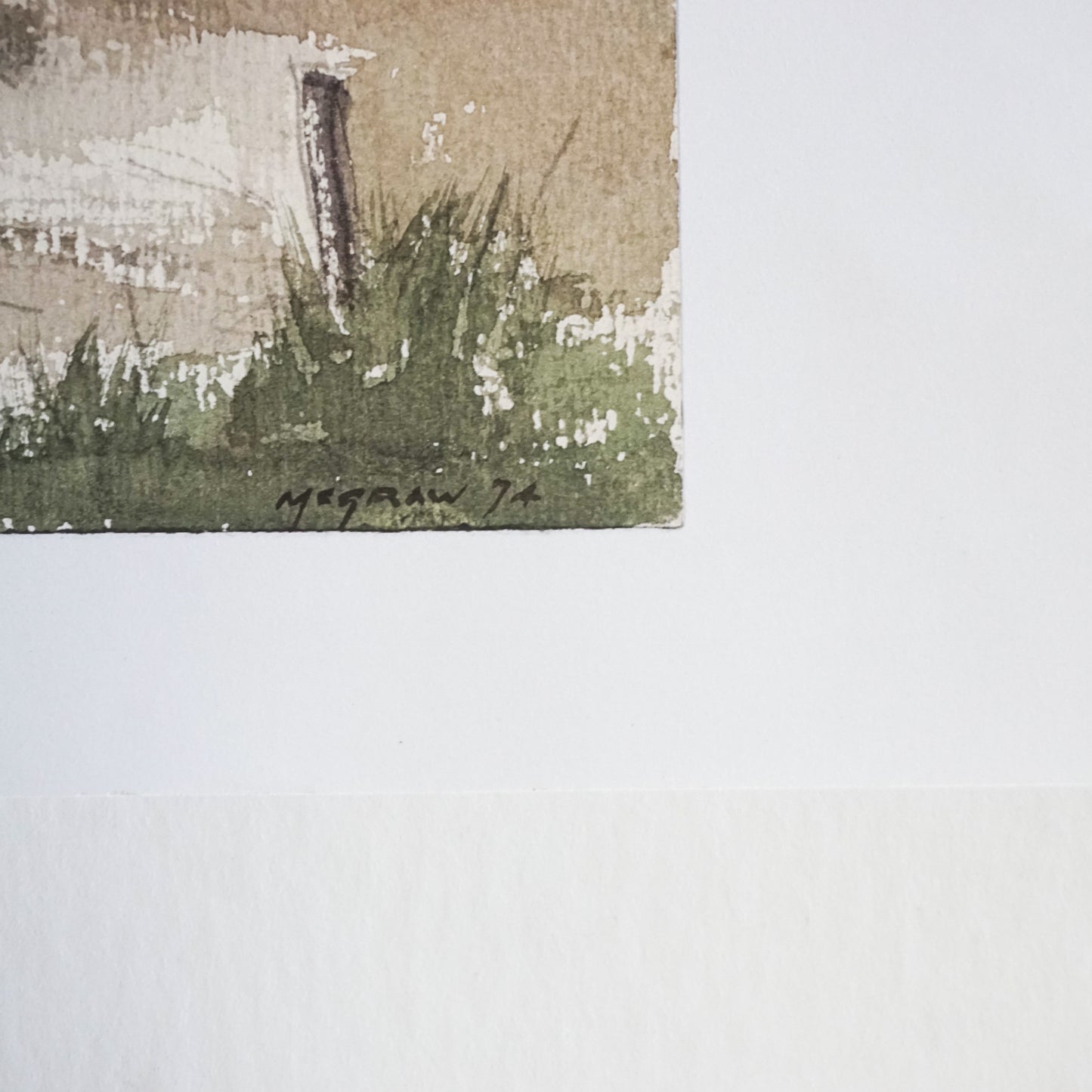 Wood Barn Watercolor Print