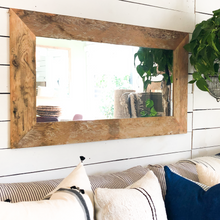 Load image into Gallery viewer, Reclaimed Wood Mirror (large)-rustic wood wide framed mirror