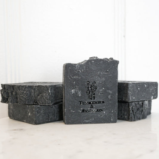 Activated Charcoal Peppermint and Vanilla Soap