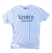 Load image into Gallery viewer, Light grey tee shirt with black Venice California letters