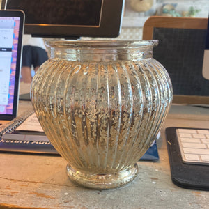 Silver Shimmered Vase